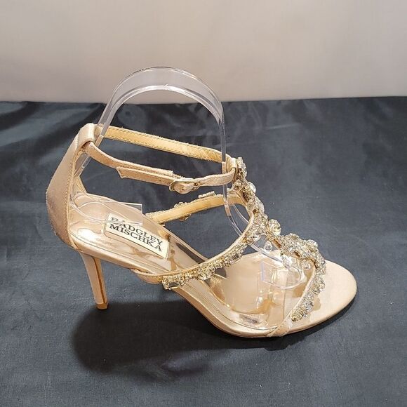 BRAND NEW BADGLEY MISCHKA JEWELED T-STRAP WOMEN"S SANDALS - Picture 15 of 16